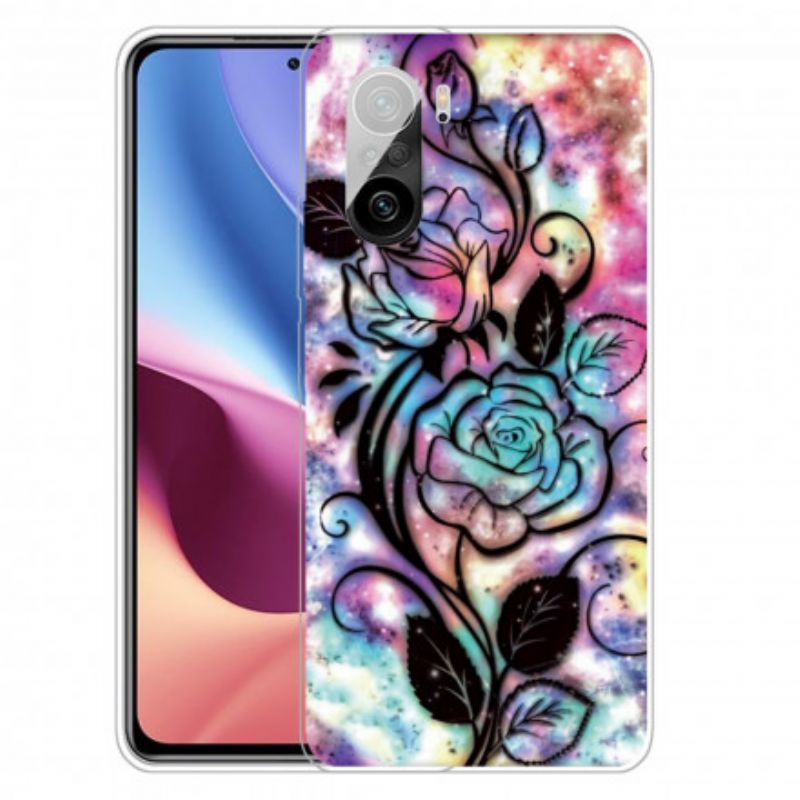 Cover Xiaomi Mi 11i 5G / Poco F3 Grafisk Blomst