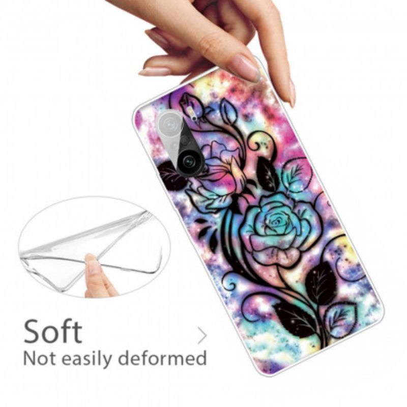 Cover Xiaomi Mi 11i 5G / Poco F3 Grafisk Blomst