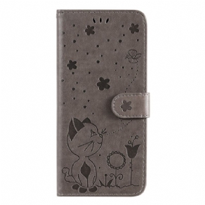 Flip Cover Xiaomi Mi 11i 5G / Poco F3 Med Snor Thong Kat Og Bi