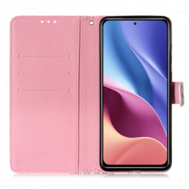 Flip Cover Xiaomi Mi 11i 5G / Poco F3 Røde Sommerfugle