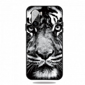 Mobilcover Xiaomi Mi 11i 5G / Poco F3 Sort Og Hvid Tiger