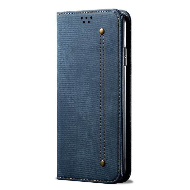 Cover Poco X5 5G Flip Cover Denim Stof