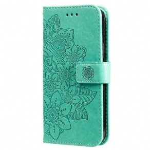 Flip Cover Poco X5 5G Med Snor Rem Blomster Mandala