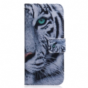 Flip Cover Poco X5 5G Med Snor Strappy White Tiger