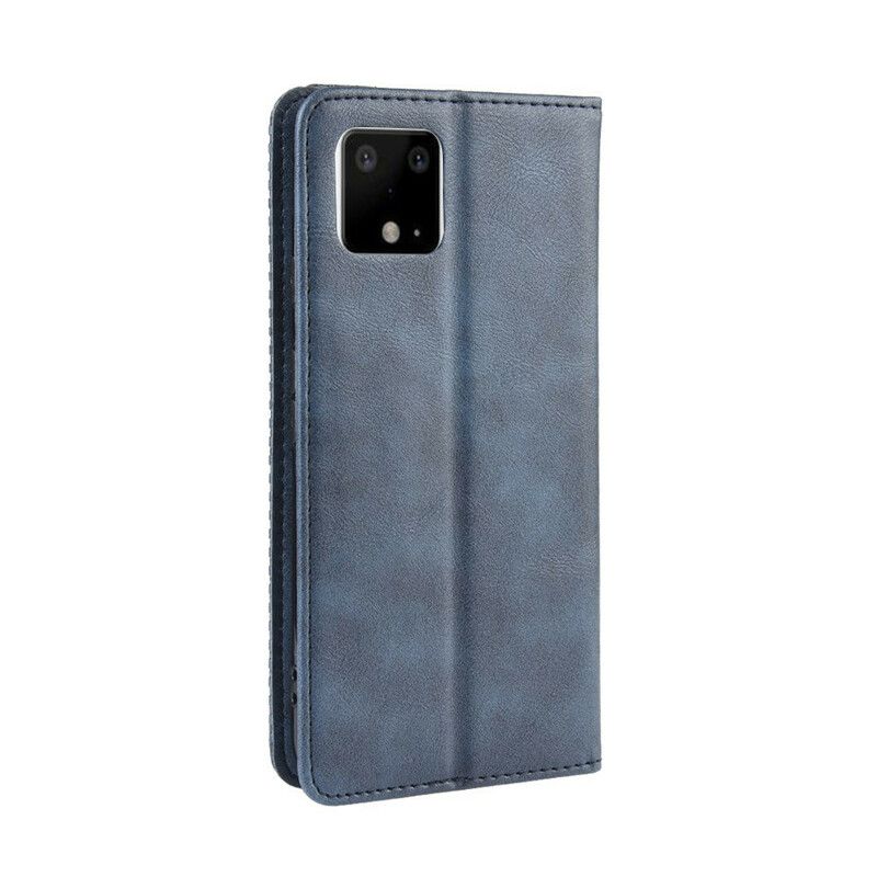 Cover Google Pixel 4 XL Flip Cover Vintage Stiliseret Lædereffekt