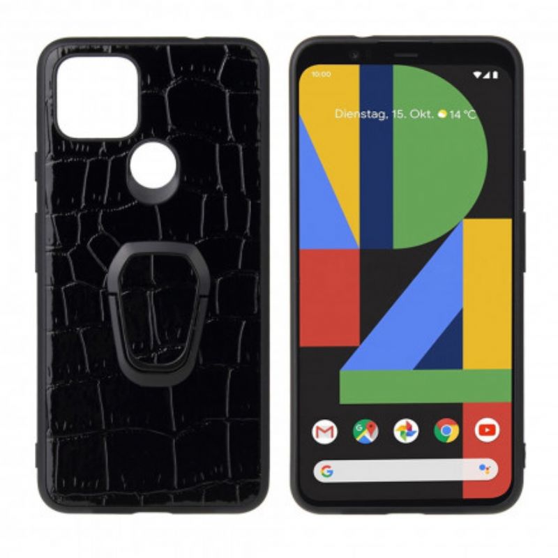 Cover Google Pixel 4A 5G Crocodile Style Ring-støtte