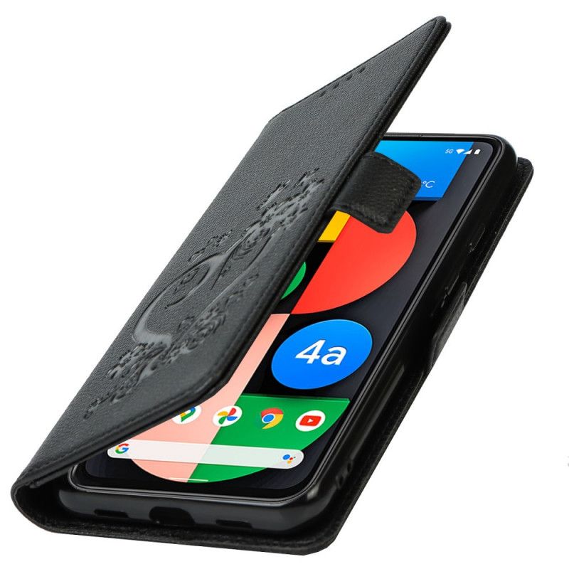 Flip Cover Google Pixel 4A 5G Med Snor Thong Hjerte