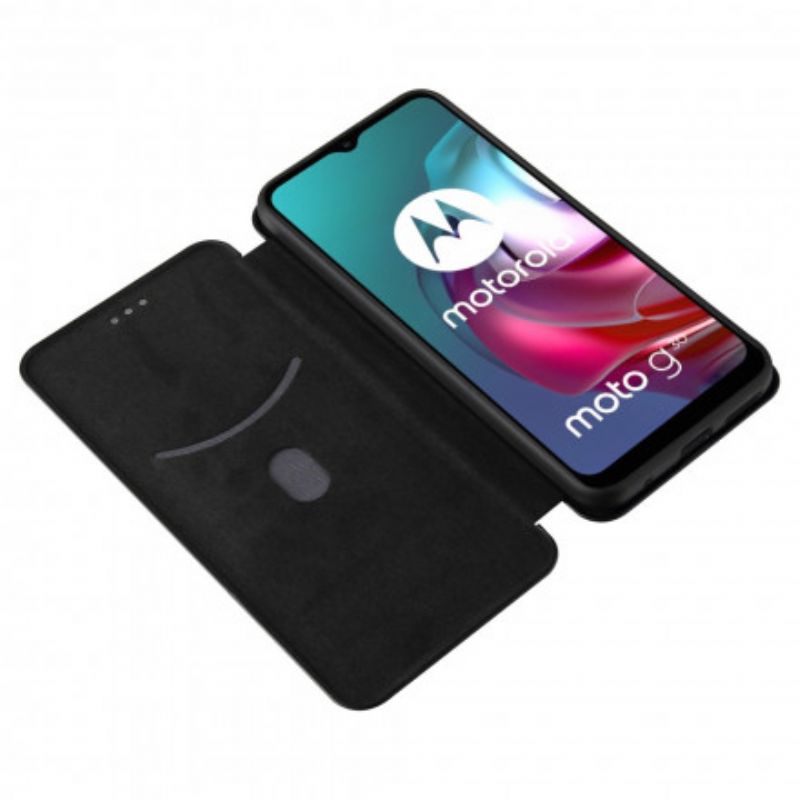 Cover Moto G10 / G30 Flip Cover Farvet Carbon Silikone