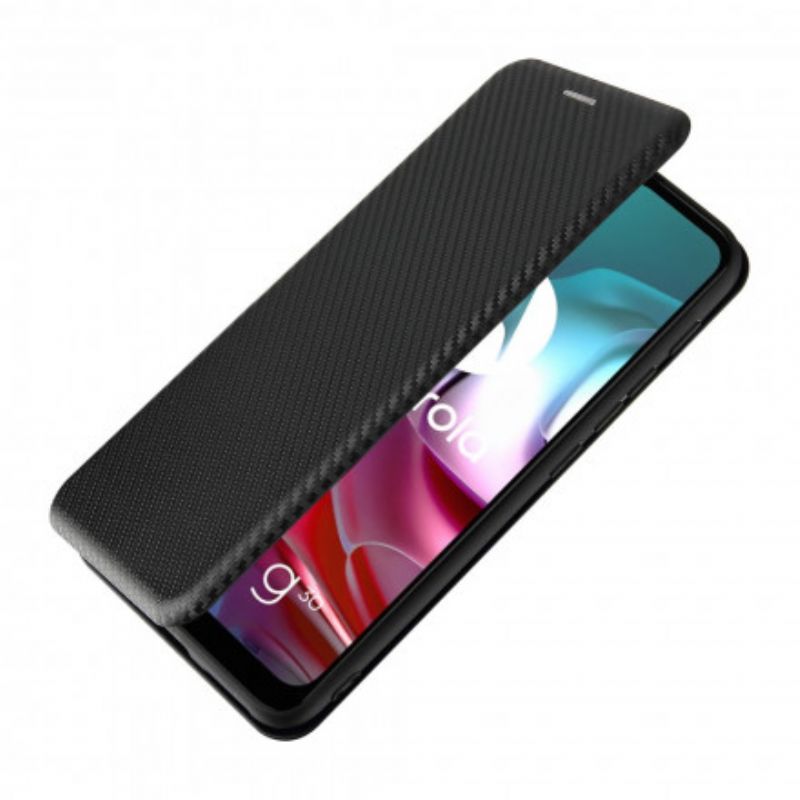 Cover Moto G10 / G30 Flip Cover Farvet Carbon Silikone