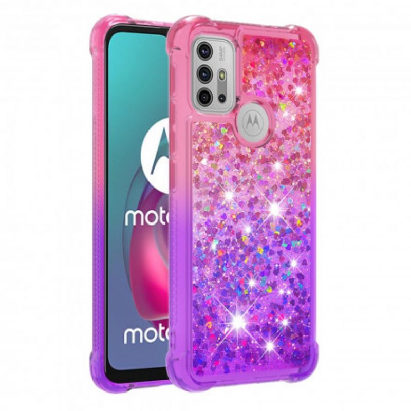 Cover Moto G10 / G30 Pailletter Farver