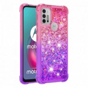 Cover Moto G10 / G30 Pailletter Farver