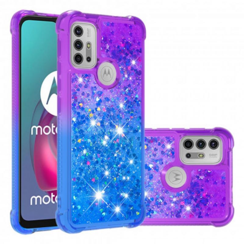 Cover Moto G10 / G30 Pailletter Farver