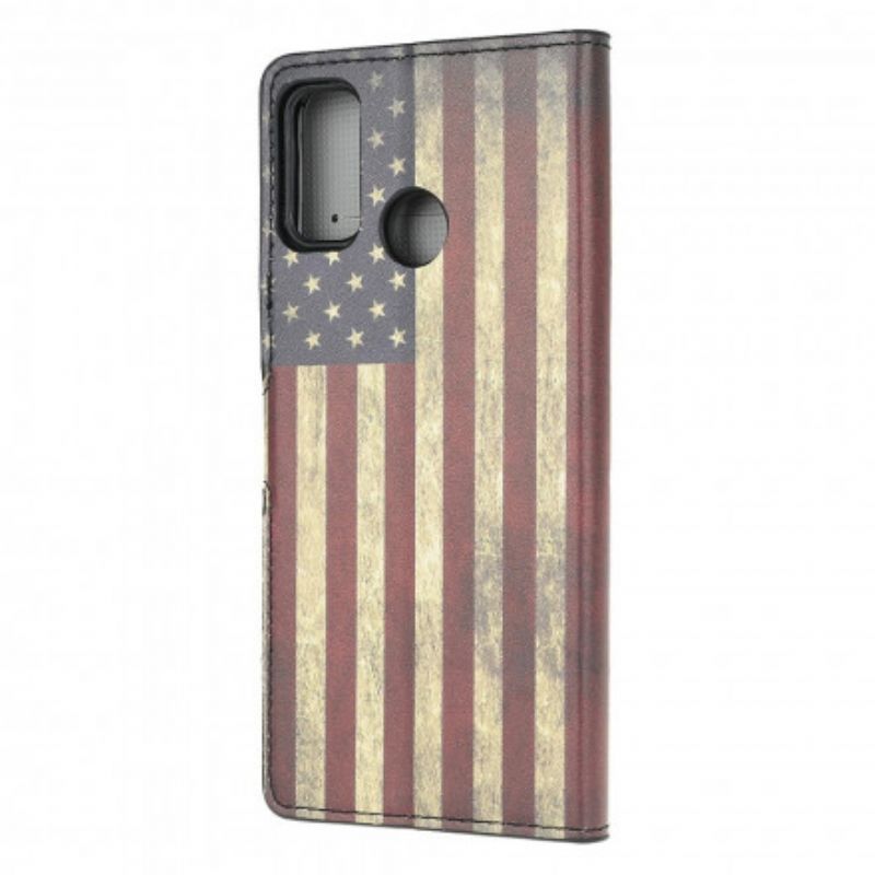 Flip Cover Moto G10 / G30 Amerikansk Flag