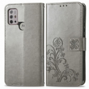 Flip Cover Moto G10 / G30 Asiatiske Blomster