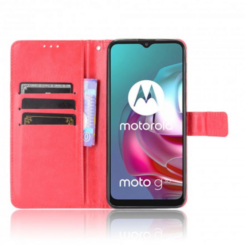 Flip Cover Moto G10 / G30 Flashy Imiteret Læder