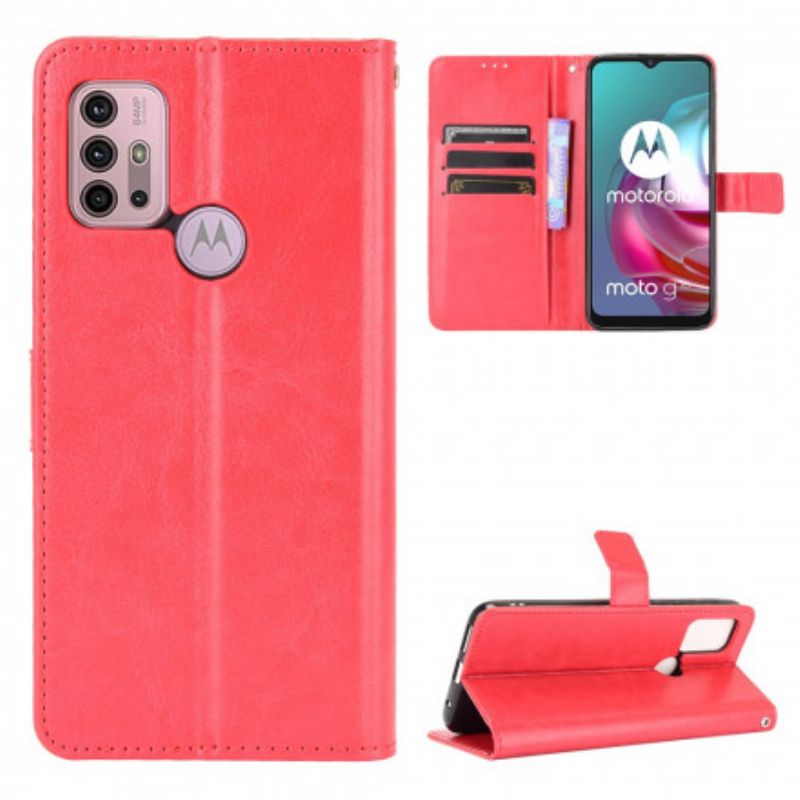 Flip Cover Moto G10 / G30 Flashy Imiteret Læder