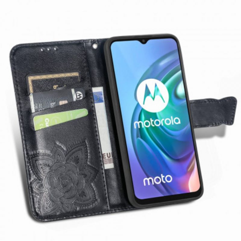 Flip Cover Moto G10 / G30 Halv Sommerfugl