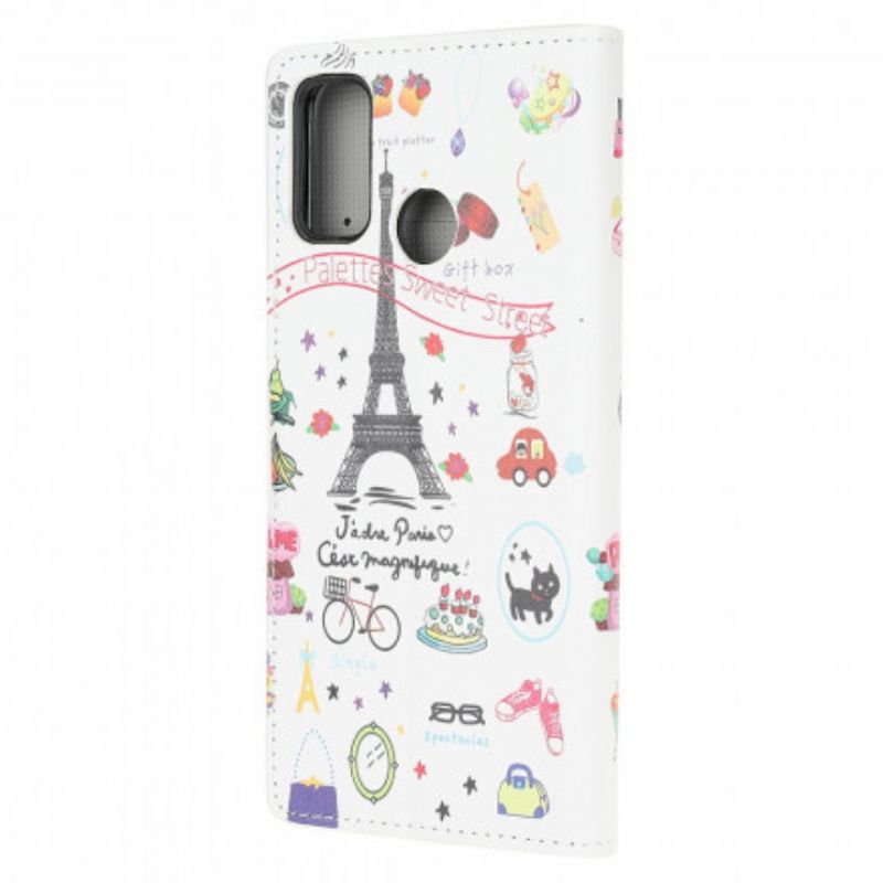 Flip Cover Moto G10 / G30 Jeg Elsker Paris