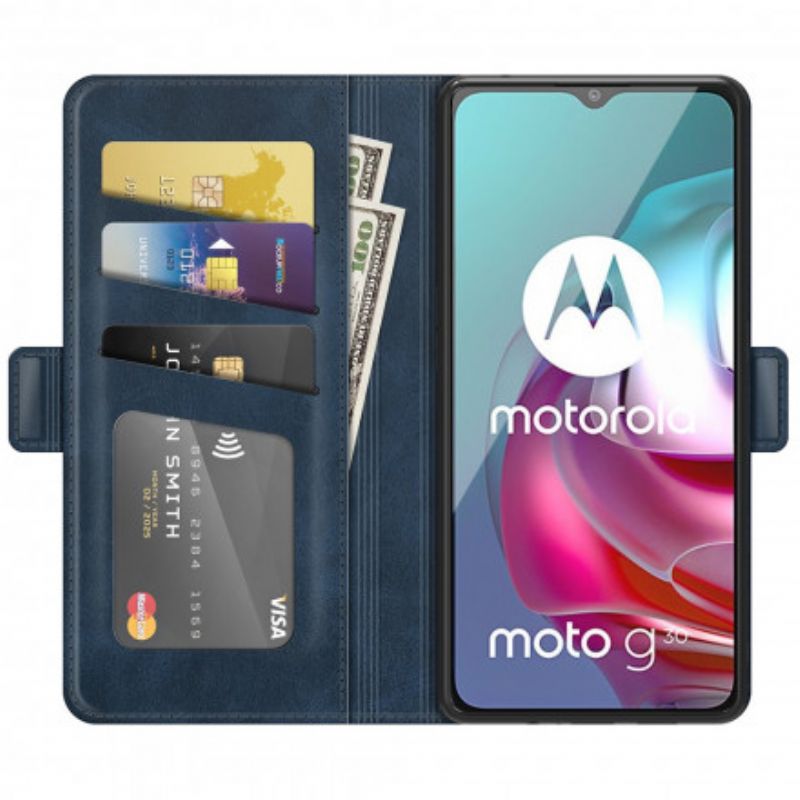 Flip Cover Moto G10 / G30 Læder Cover Dobbeltklap