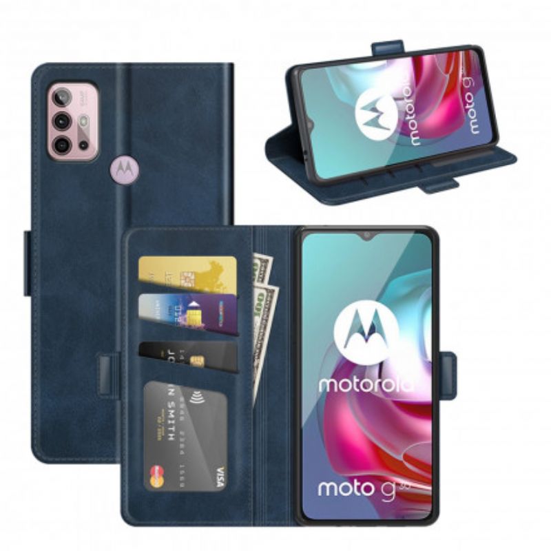 Flip Cover Moto G10 / G30 Læder Cover Dobbeltklap