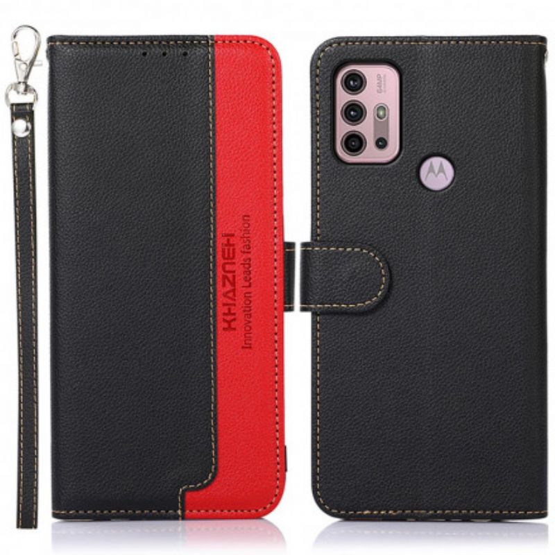 Flip Cover Moto G10 / G30 Liche Style Rfid Khazneh