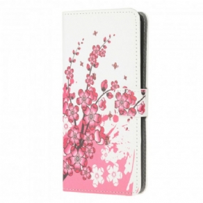 Flip Cover Moto G10 / G30 Tropiske Blomster