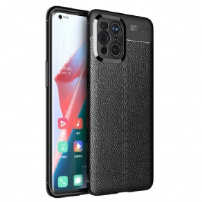 Cover Oppo Find X3 / X3 Pro Dobbelt Linje Litchi Lædereffekt