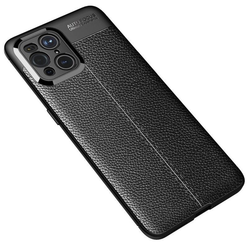 Cover Oppo Find X3 / X3 Pro Dobbelt Linje Litchi Lædereffekt