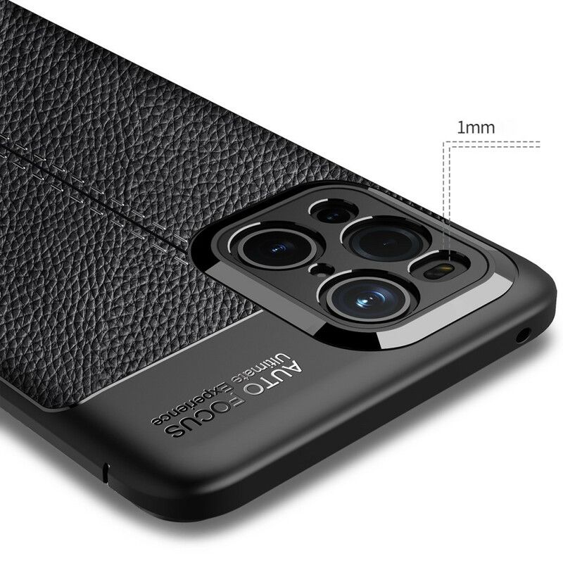 Cover Oppo Find X3 / X3 Pro Dobbelt Linje Litchi Lædereffekt