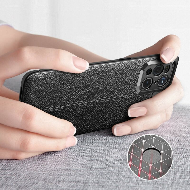 Cover Oppo Find X3 / X3 Pro Dobbelt Linje Litchi Lædereffekt