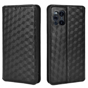 Cover Oppo Find X3 / X3 Pro Flip Cover Diamant Lædereffekt