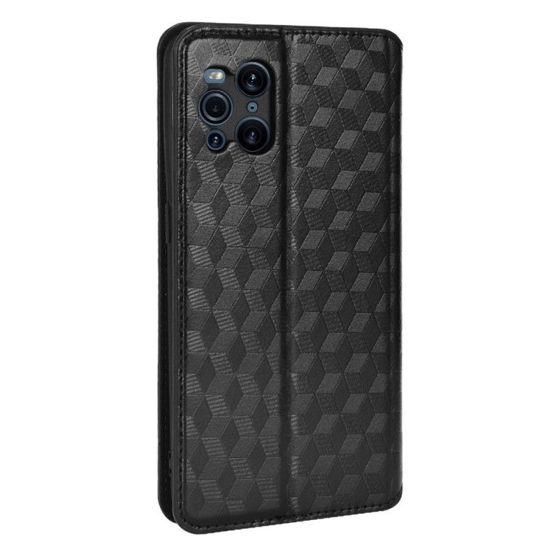 Cover Oppo Find X3 / X3 Pro Flip Cover Diamant Lædereffekt