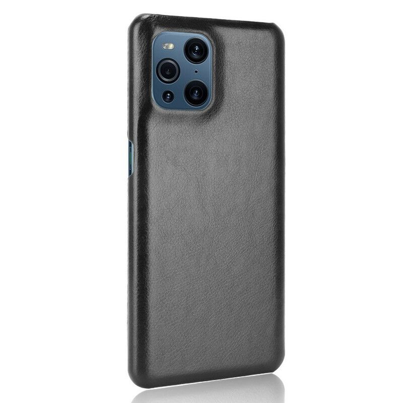 Cover Oppo Find X3 / X3 Pro Lichi-lædereffekt