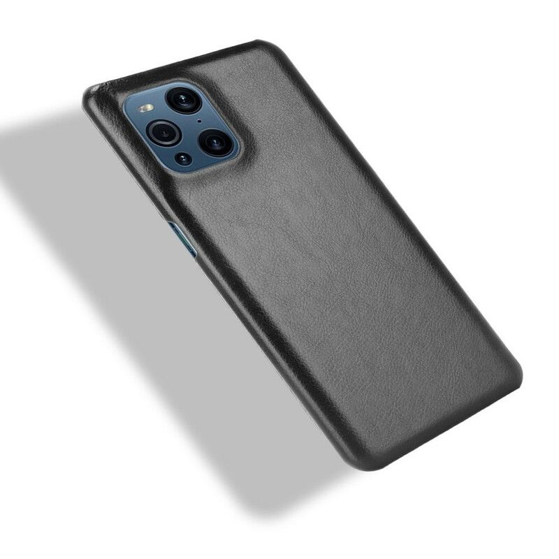 Cover Oppo Find X3 / X3 Pro Lichi-lædereffekt