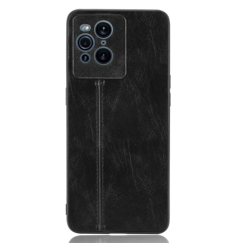 Cover Oppo Find X3 / X3 Pro Søm Lædereffekt