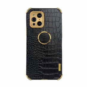 Cover Oppo Find X3 / X3 Pro X-case Krokodilleskindseffekt