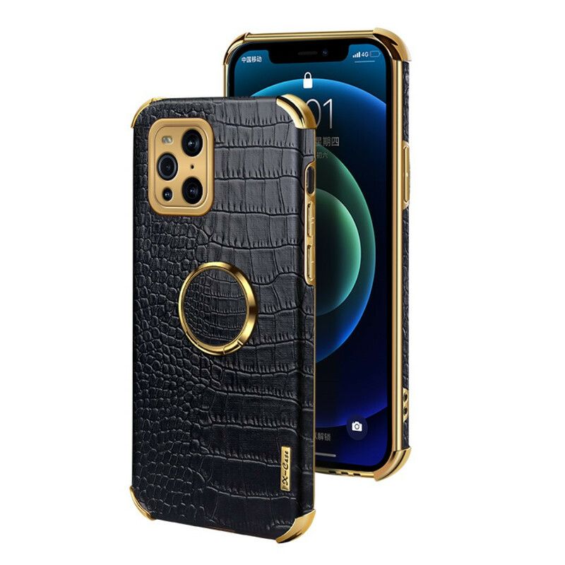 Cover Oppo Find X3 / X3 Pro X-case Krokodilleskindseffekt