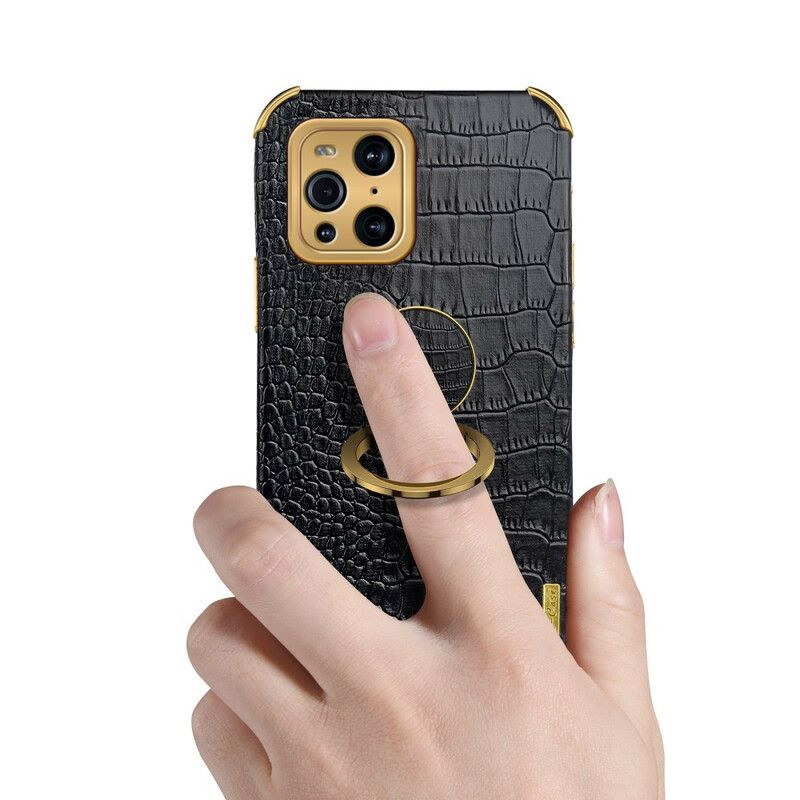 Cover Oppo Find X3 / X3 Pro X-case Krokodilleskindseffekt