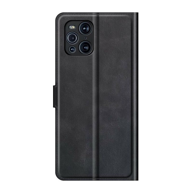 Flip Cover Oppo Find X3 / X3 Pro Ekstrem Slank Lædereffekt