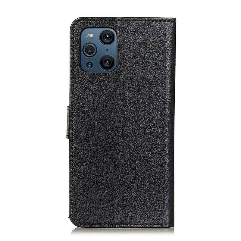 Flip Cover Oppo Find X3 / X3 Pro Faux Læder Litchi