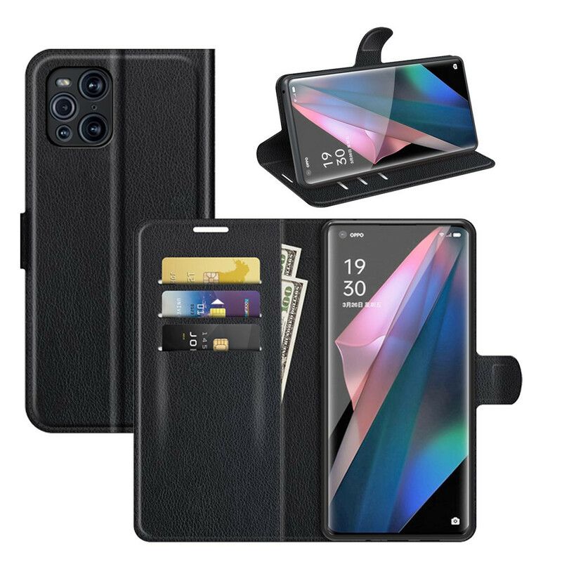 Flip Cover Oppo Find X3 / X3 Pro Klassisk