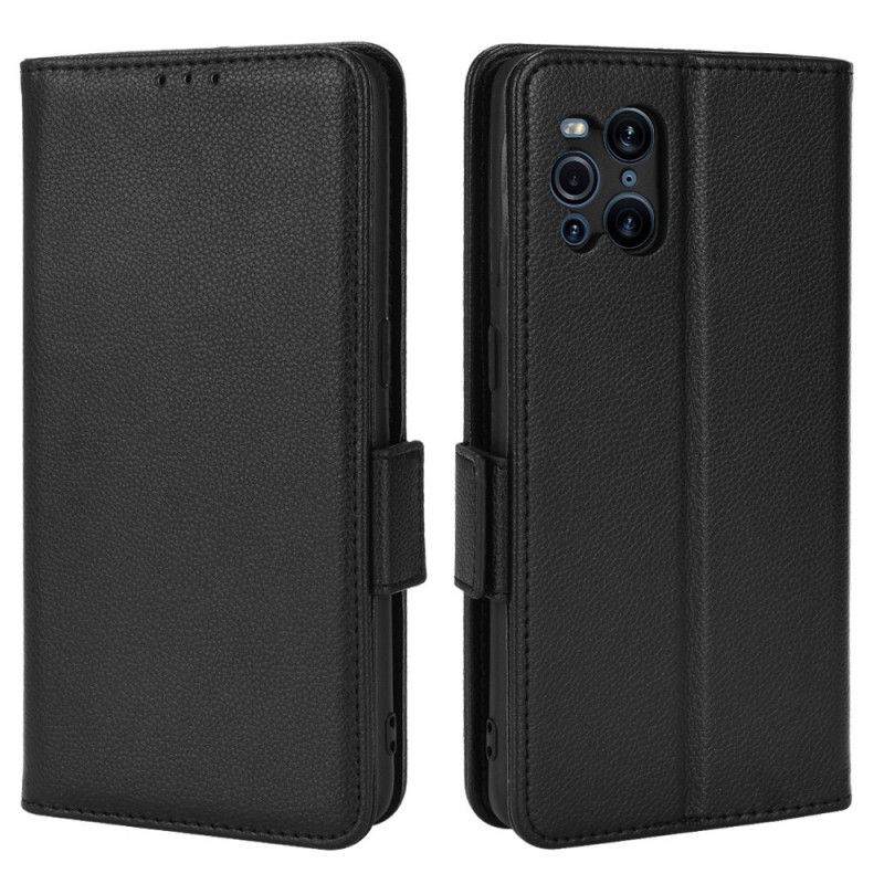 Flip Cover Oppo Find X3 / X3 Pro Læder Cover Dobbelt Klap Litchi Nye Farver