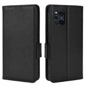 Flip Cover Oppo Find X3 / X3 Pro Læder Cover Dobbelt Klap Litchi Nye Farver