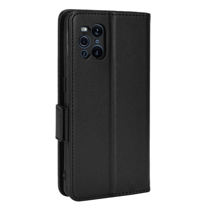 Flip Cover Oppo Find X3 / X3 Pro Læder Cover Dobbelt Klap Litchi Nye Farver