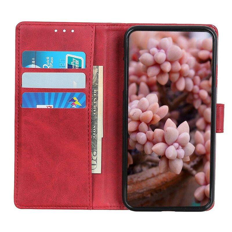 Flip Cover Oppo Find X3 / X3 Pro Mat Vintage Lædereffekt