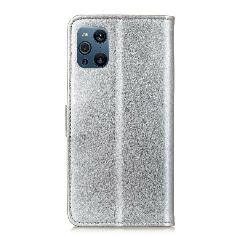 Flip Cover Oppo Find X3 / X3 Pro Simpelt Kunstlæder