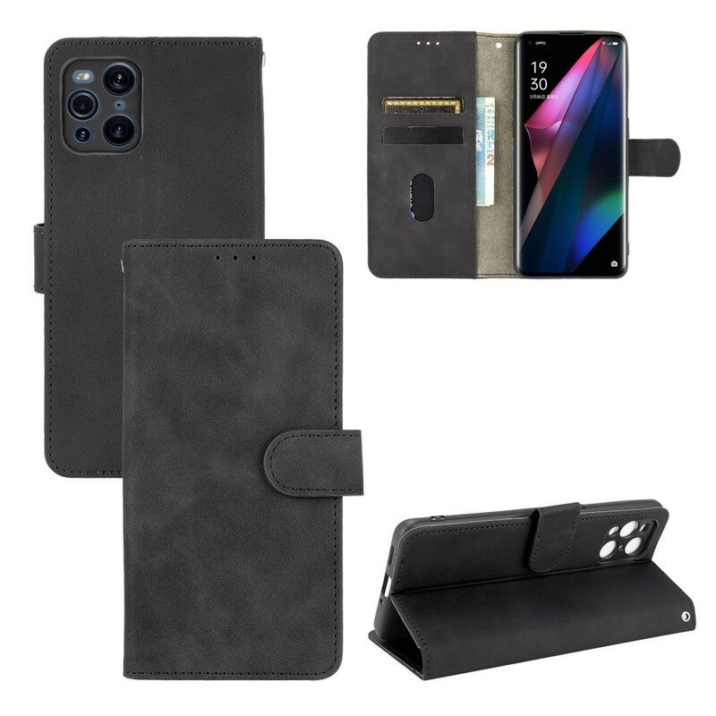 Læder Cover Oppo Find X3 / X3 Pro Skin-touch