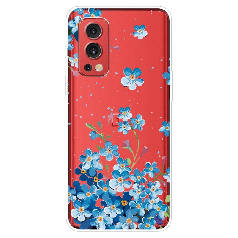 Cover OnePlus Nord 2 5G Blå Blomster