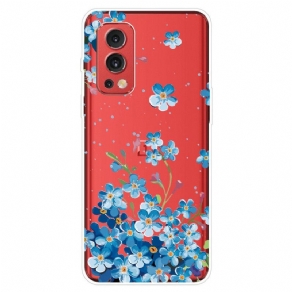 Cover OnePlus Nord 2 5G Blå Blomster