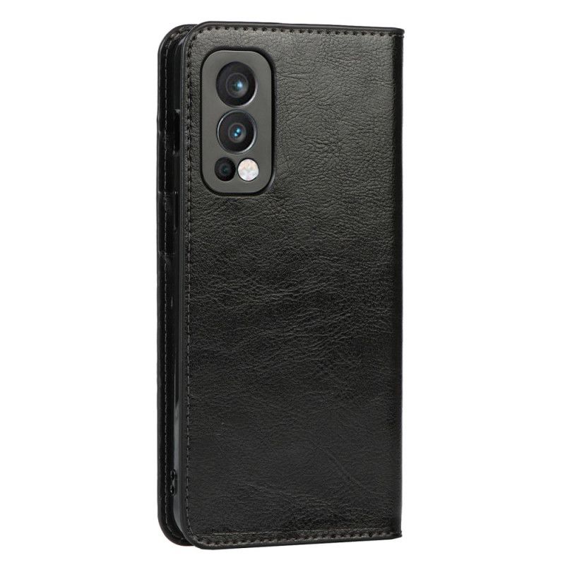 Cover OnePlus Nord 2 5G Flip Cover Ægte Læder